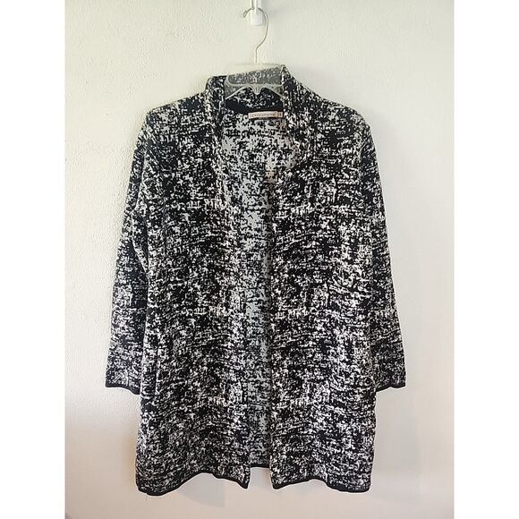 Chiaramente Cardigan Sweater Cape Wool Blend Italy Women's Size Small Black - Picture 1 of 6